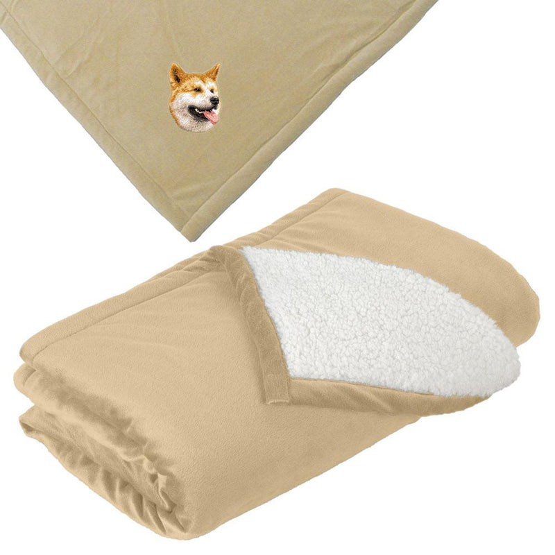 Shiba Inu Embroidered Blankets