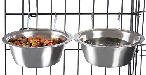Stainless Steel Hanging Pet Bowls for Crate