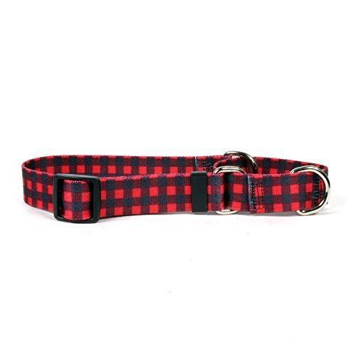 Yellow Dog Design Buffalo Plaid Red Martingale Dog Collar
