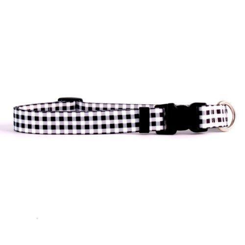 Yellow Dog Design Gingham Black Dog Collar