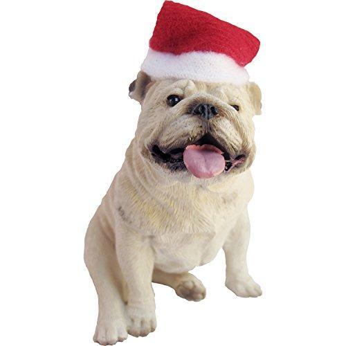 Bulldog, White, Ornament