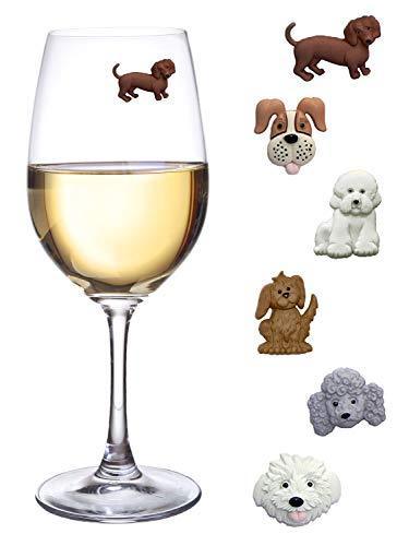 Magnetic Dog Wine Charms