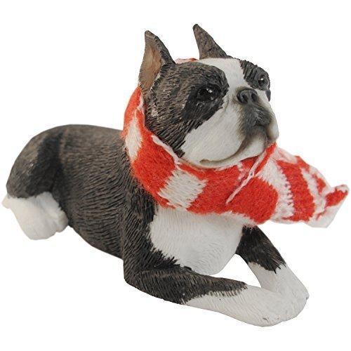Boston Terrier, Laying, Ornament