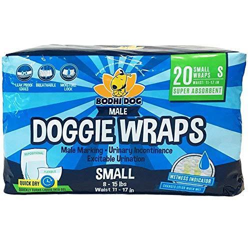 Premium Disposable Dog Male Wraps, 20 pack