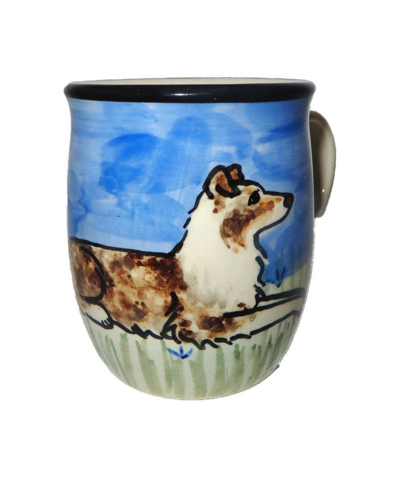 Australian Shepherd Hand-Painted Ceramic Mug