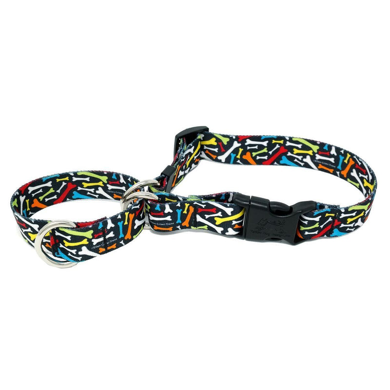 Crazy Bones Martingale Collar With Clip