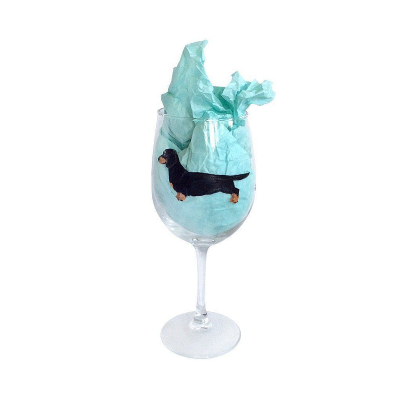 Hand-Painted Dog Breed Wine Glass - Hound Group
