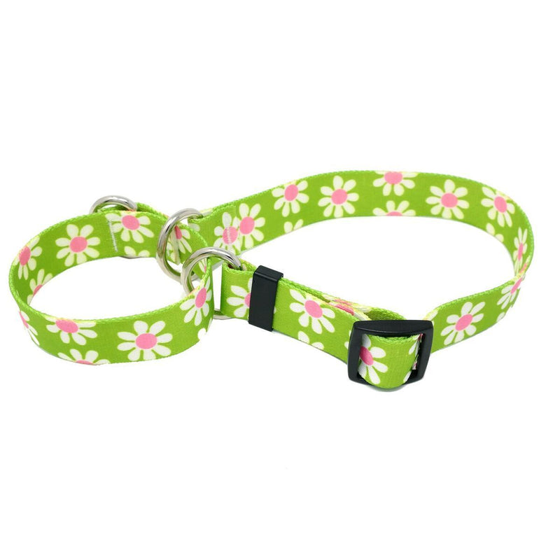 Green Daisy Martingale Collar