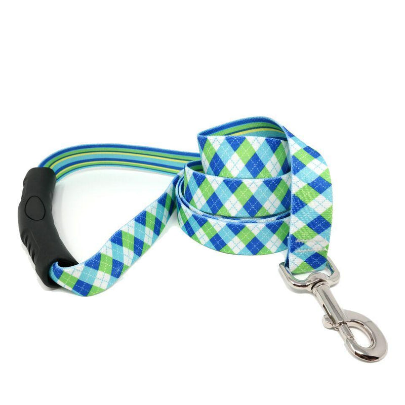 Blue & Green Argyle with Stripes Ez-Grip Lead