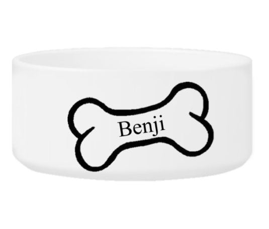 Personalized Dog Bowl - Dog Bone
