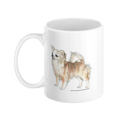 Chihuahua (Long Coat) Illustration Coffee Mug