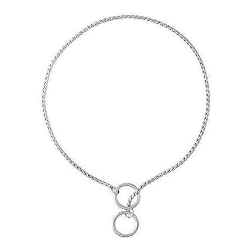 Snake-Chain Dog Collar - Chrome