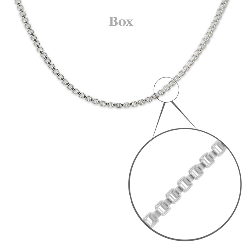 Sterling Silver Box Chain 24