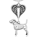Beagle, Body, with Engravable Healing Angels Pendant