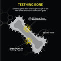 Playology Puppy Teething Bone Chicken Dog Toy, Yellow, Large