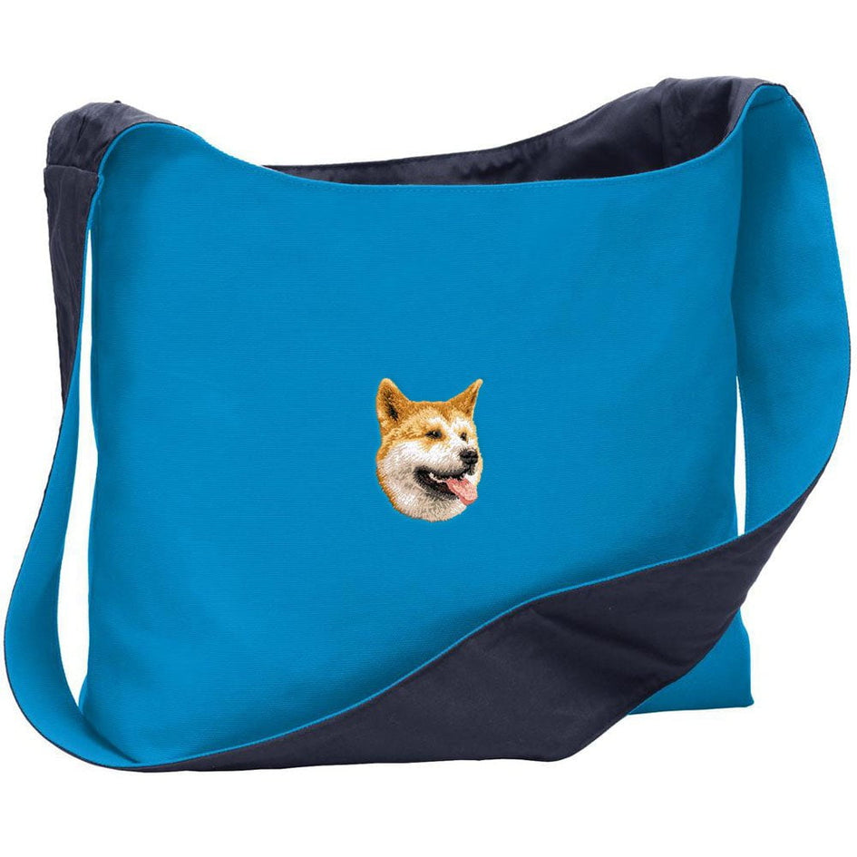 Shiba Inu Embroidered Canvas Sling Bag