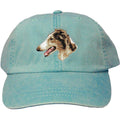 Embroidered Baseball Caps Turquoise  Borzoi D43