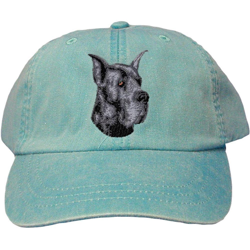 Embroidered Baseball Caps Turquoise  Great Dane D10