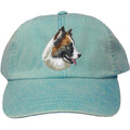 Embroidered Baseball Caps Turquoise  Icelandic Sheepdog DJ482