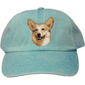 Embroidered Baseball Caps Turquoise  Pembroke Welsh Corgi D34