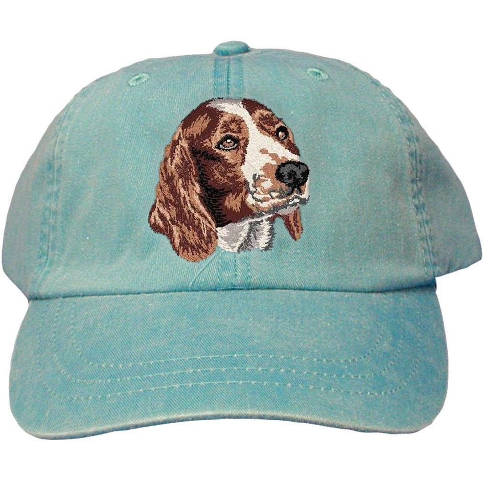 Embroidered Baseball Caps Turquoise  Welsh Springer Spaniel DV170