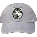 Embroidered Baseball Caps Light Blue  Alaskan Malamute D33