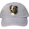 Embroidered Baseball Caps Light Blue  Australian Shepherd D41