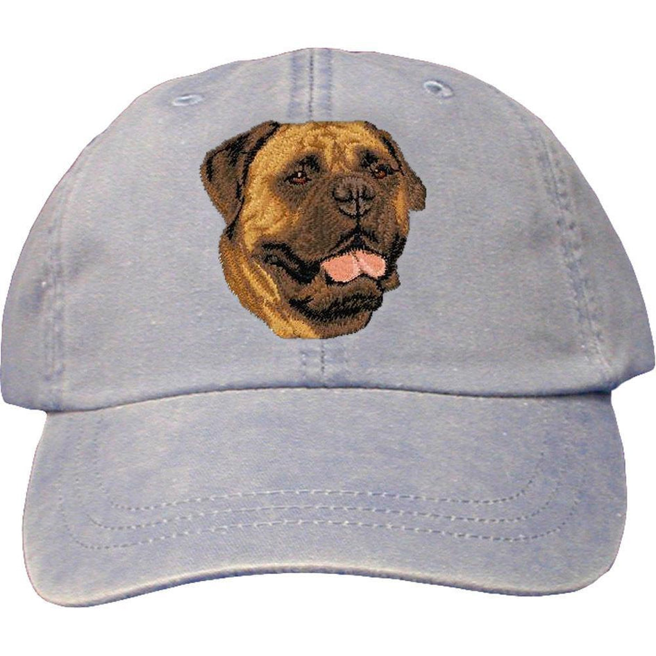 Embroidered Baseball Caps Light Blue  Bullmastiff D56