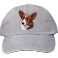 Embroidered Baseball Caps Light Blue  Cardigan Welsh Corgi D12