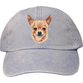 Embroidered Baseball Caps Light Blue  Chihuahua DV385