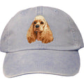 Embroidered Baseball Caps Light Blue  Cocker Spaniel D20