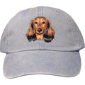 Embroidered Baseball Caps Light Blue  Dachshund D109