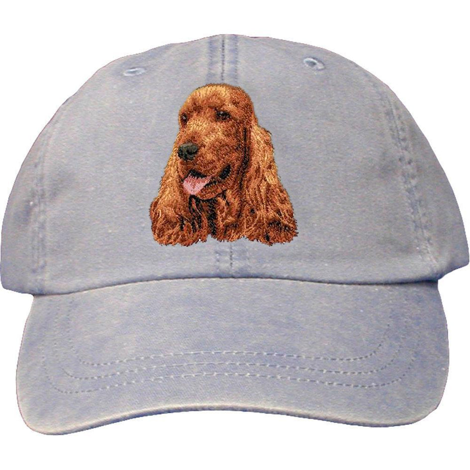 Embroidered Baseball Caps Light Blue  English Cocker Spaniel D28