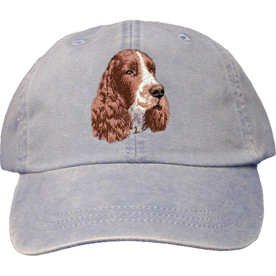 Embroidered Baseball Caps Light Blue  English Springer Spaniel D130