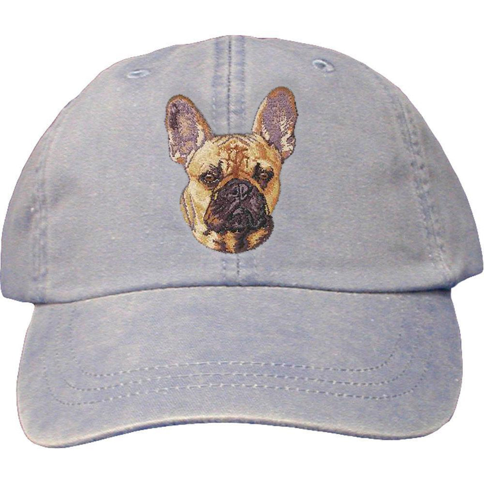 Embroidered Baseball Caps Light Blue  French Bulldog DN333