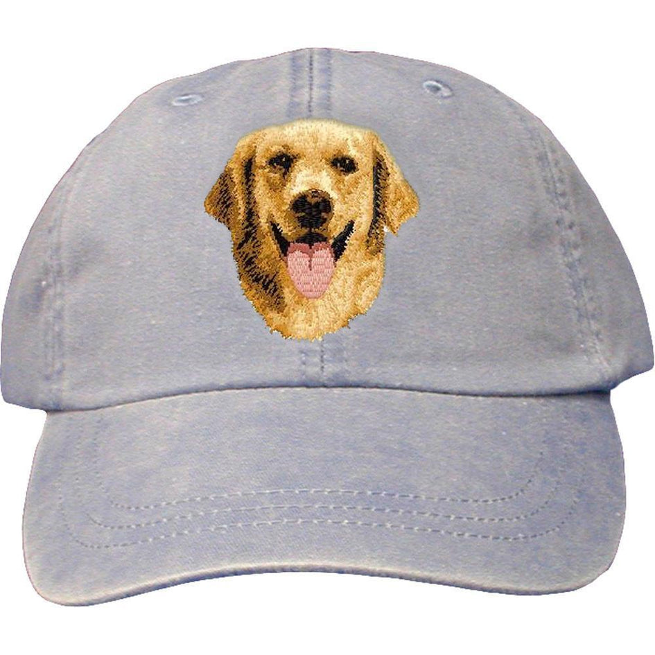 Embroidered Baseball Caps Light Blue  Golden Retriever D5