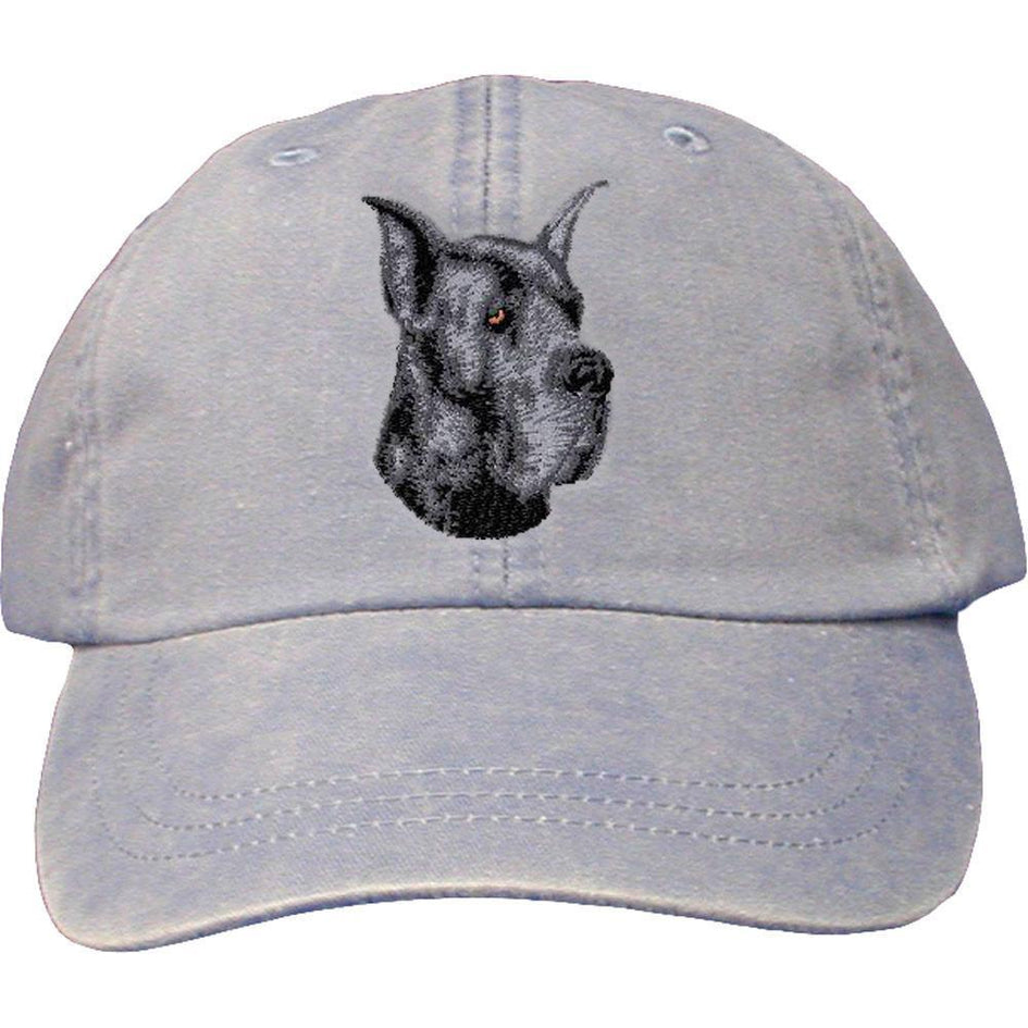 Embroidered Baseball Caps Light Blue  Great Dane D10