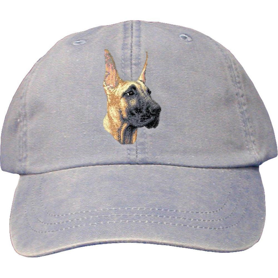 Embroidered Baseball Caps Light Blue  Great Dane D71