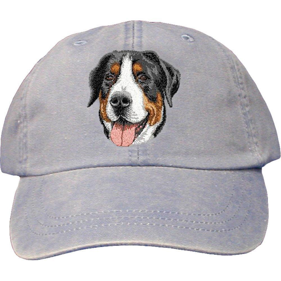 Embroidered Baseball Caps Light Blue  Greater Swiss Mountain Dog DV379