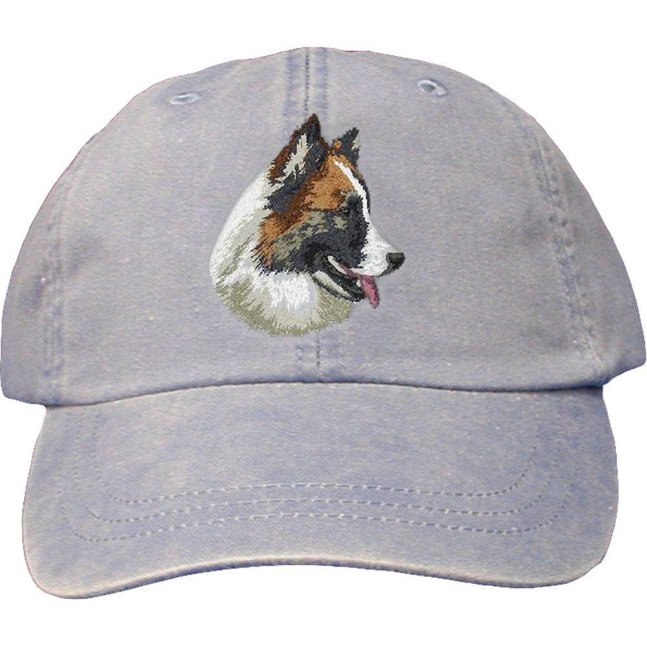 Embroidered Baseball Caps Light Blue  Icelandic Sheepdog DJ482