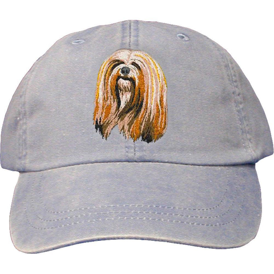 Embroidered Baseball Caps Light Blue  Lhasa Apso DM161