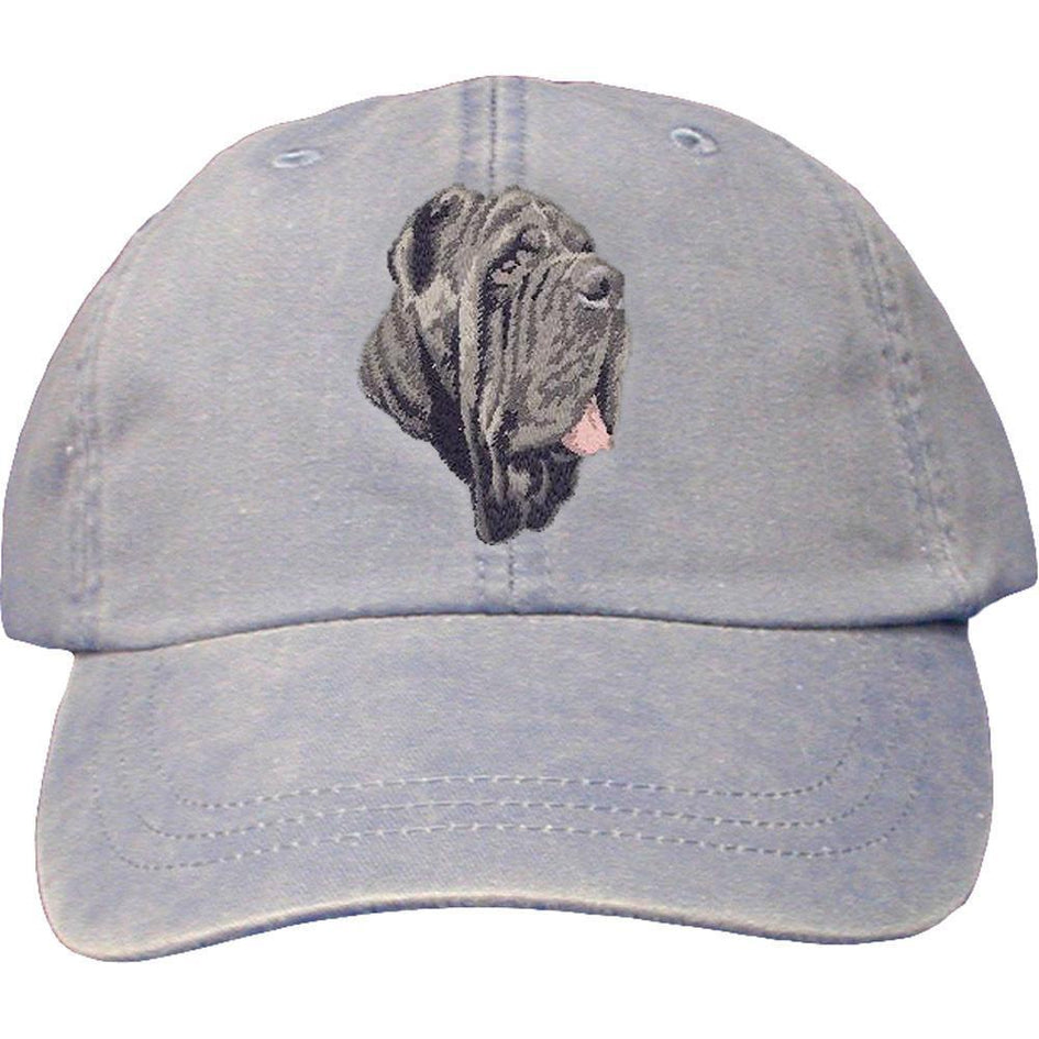 Embroidered Baseball Caps Light Blue  Neapolitan Mastiff DM163