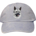 Embroidered Baseball Caps Light Blue  Norwegian Elkhound D144