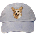 Embroidered Baseball Caps Light Blue  Pembroke Welsh Corgi D34