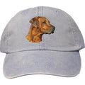 Embroidered Baseball Caps Light Blue  Rhodesian Ridgeback DN297
