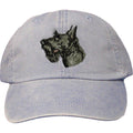 Embroidered Baseball Caps Light Blue  Scottish Terrier D32