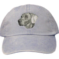 Embroidered Baseball Caps Light Blue  Weimaraner DM339