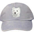 Embroidered Baseball Caps Light Blue  West Highland White Terrier D126