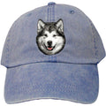Embroidered Baseball Caps Denim  Alaskan Malamute D33