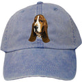 Embroidered Baseball Caps Denim  Basset Hound DJ229